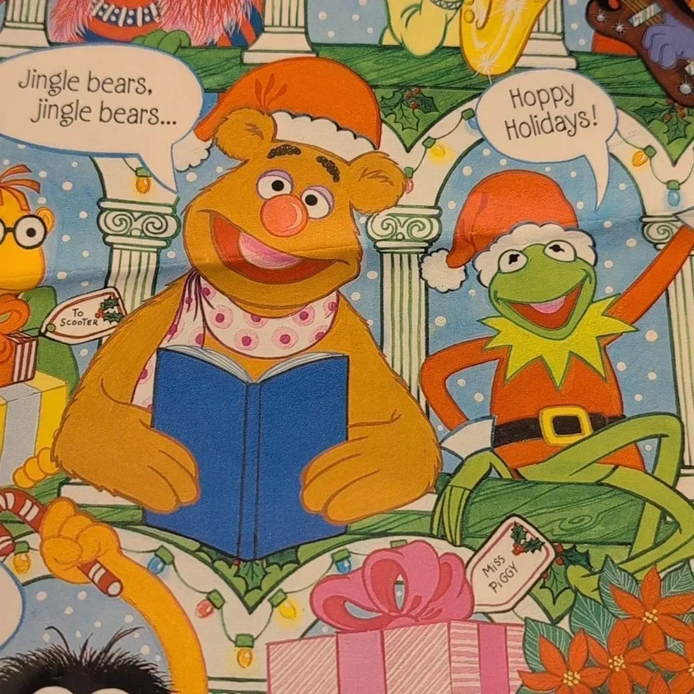 Disney Marvel Jim Hensen vintage 80s 90s character wrapping paper lot‎